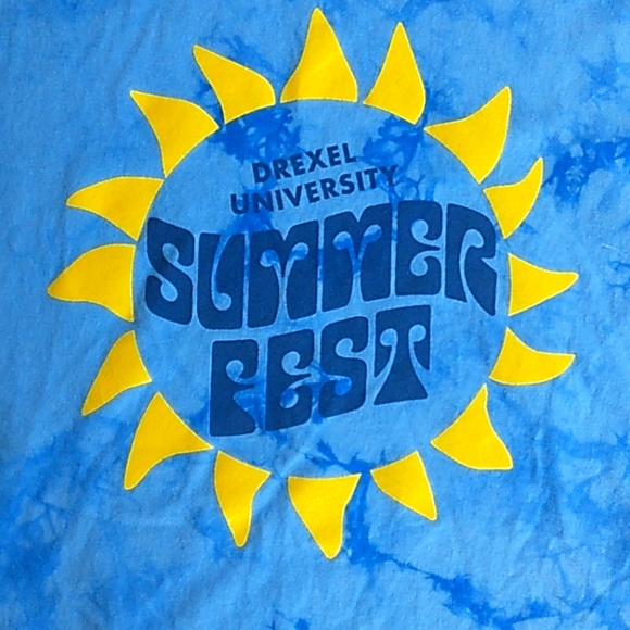 VTG DREXEL UNIVERSITY TIE DYE TEE M - Picture 2 of 5